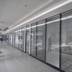 Toughened glass partition aluminum alloy profile custom office glass partition