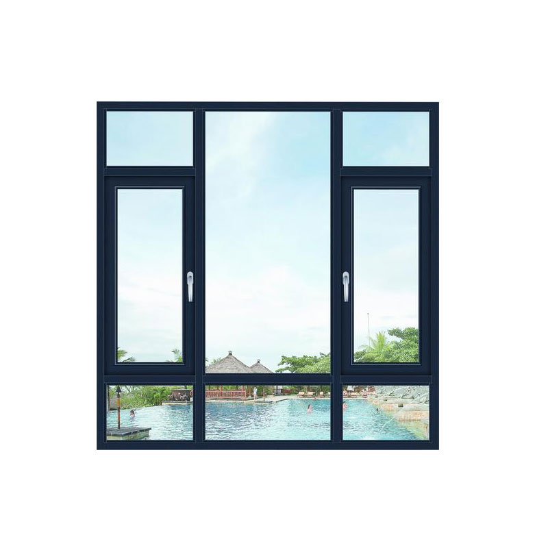 High-end engineering aluminum soundproof window door heat insulation window