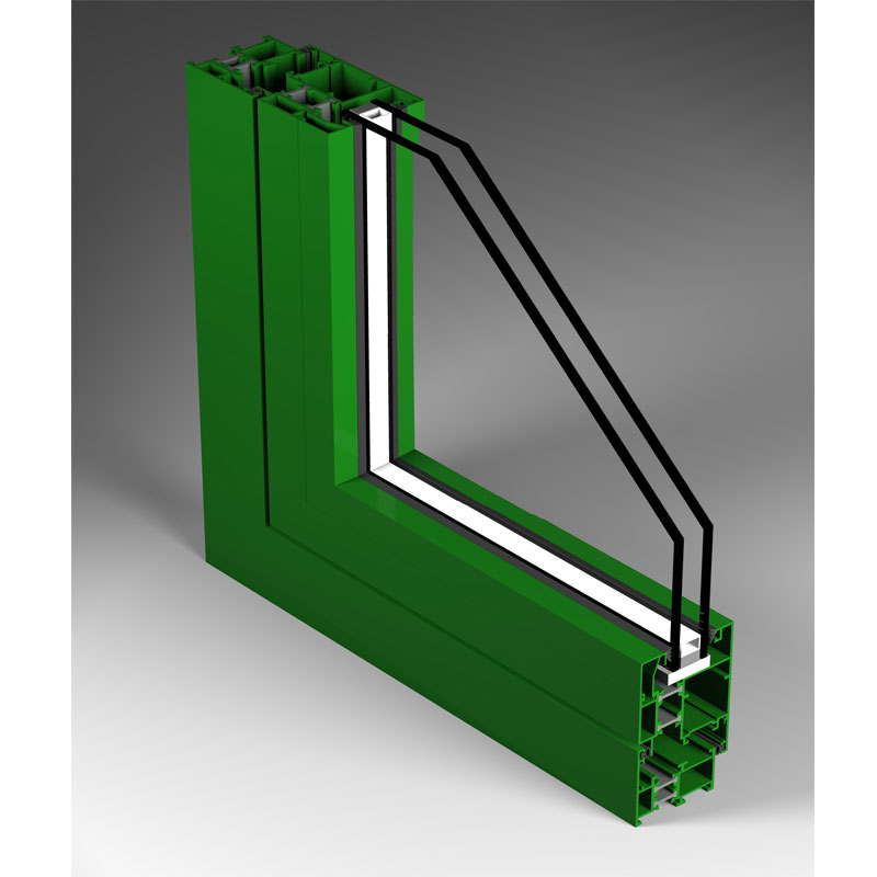 Office simple aluminum alloy high partition casement window