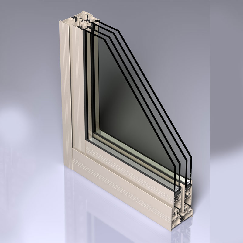 Custom office simple aluminum alloy high partition casement window