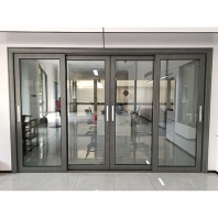 Extremely Narrow Office Sliding Tempered Glass Door Enclosed Balcony