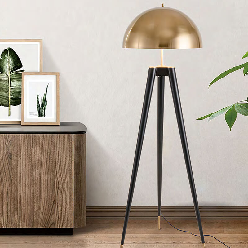 Tripod floor lamp Study bedroom metal triangle vertical floor lamp