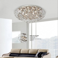 Nordic round luxury crystal ceiling lamp hotel club lamp